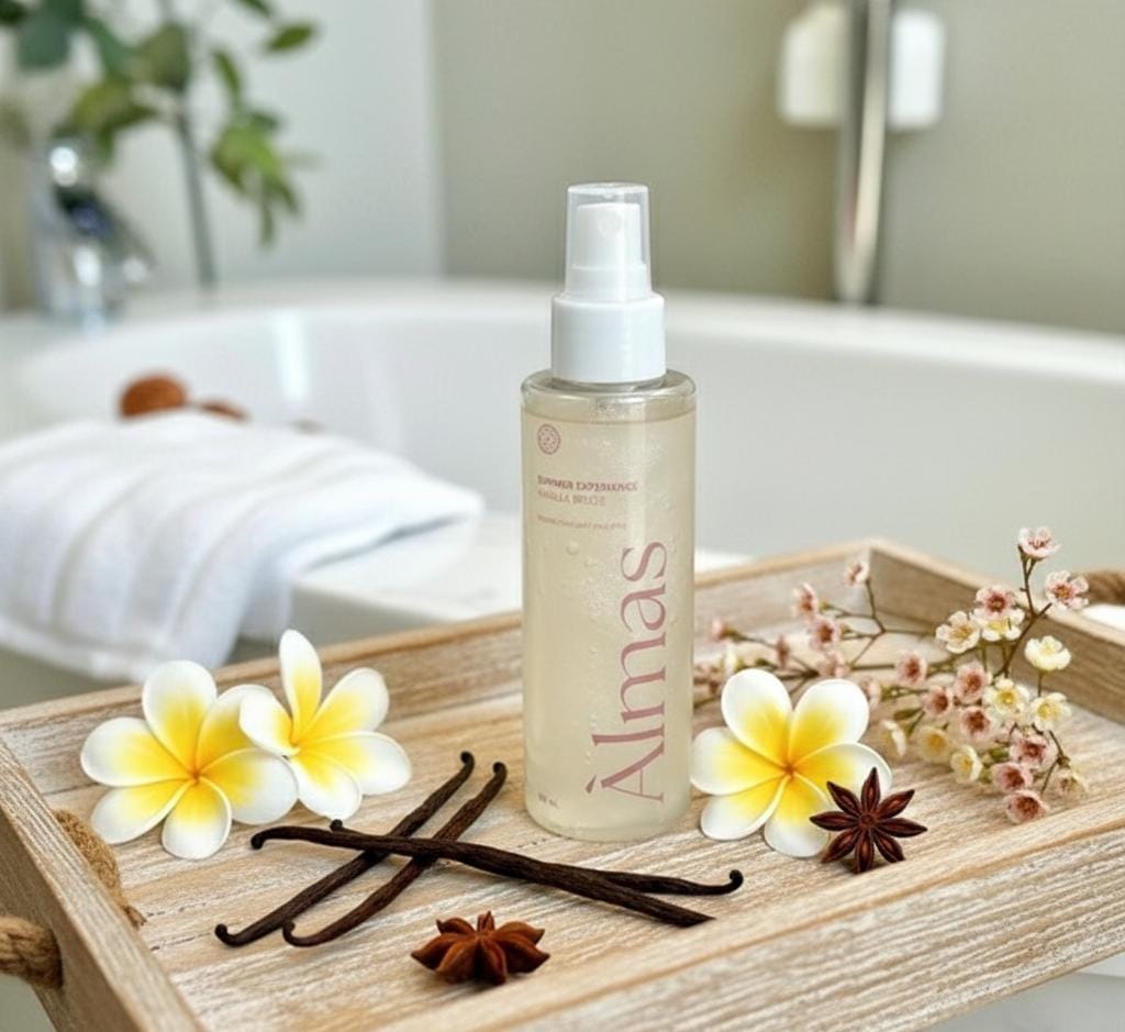 Packaging Brume Almas Vanilla Breeze 120 ml vue de face